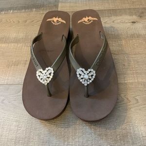 Twisted Heart platform sandals